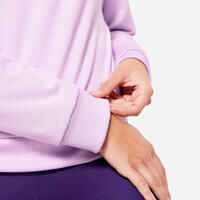 Women's Quarter-Zip Long-Sleeved Fitness Cardio Sweatshirt - Lilac