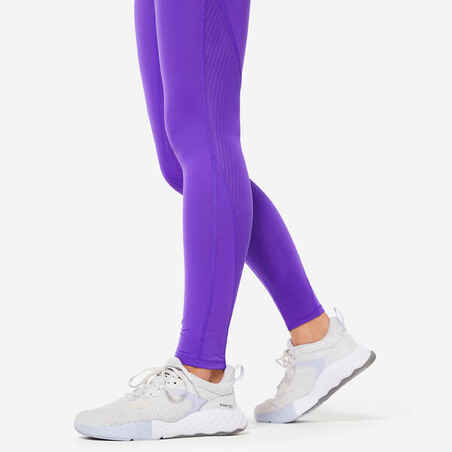 Women's High-Waisted Cardio Fitness Leggings - Purple