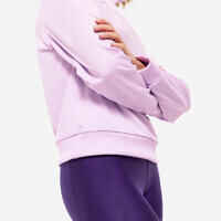 Women's Quarter-Zip Long-Sleeved Fitness Cardio Sweatshirt - Lilac