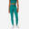 Leggings hoher Taillenbund Fitness figurformend - grün