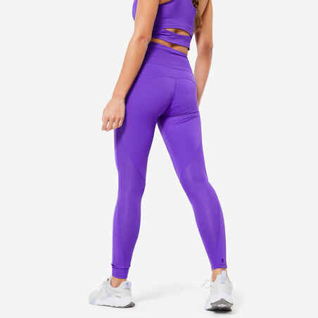 Leggings Fitness Cardio Mujer Violeta Talle Alto Moldeadores