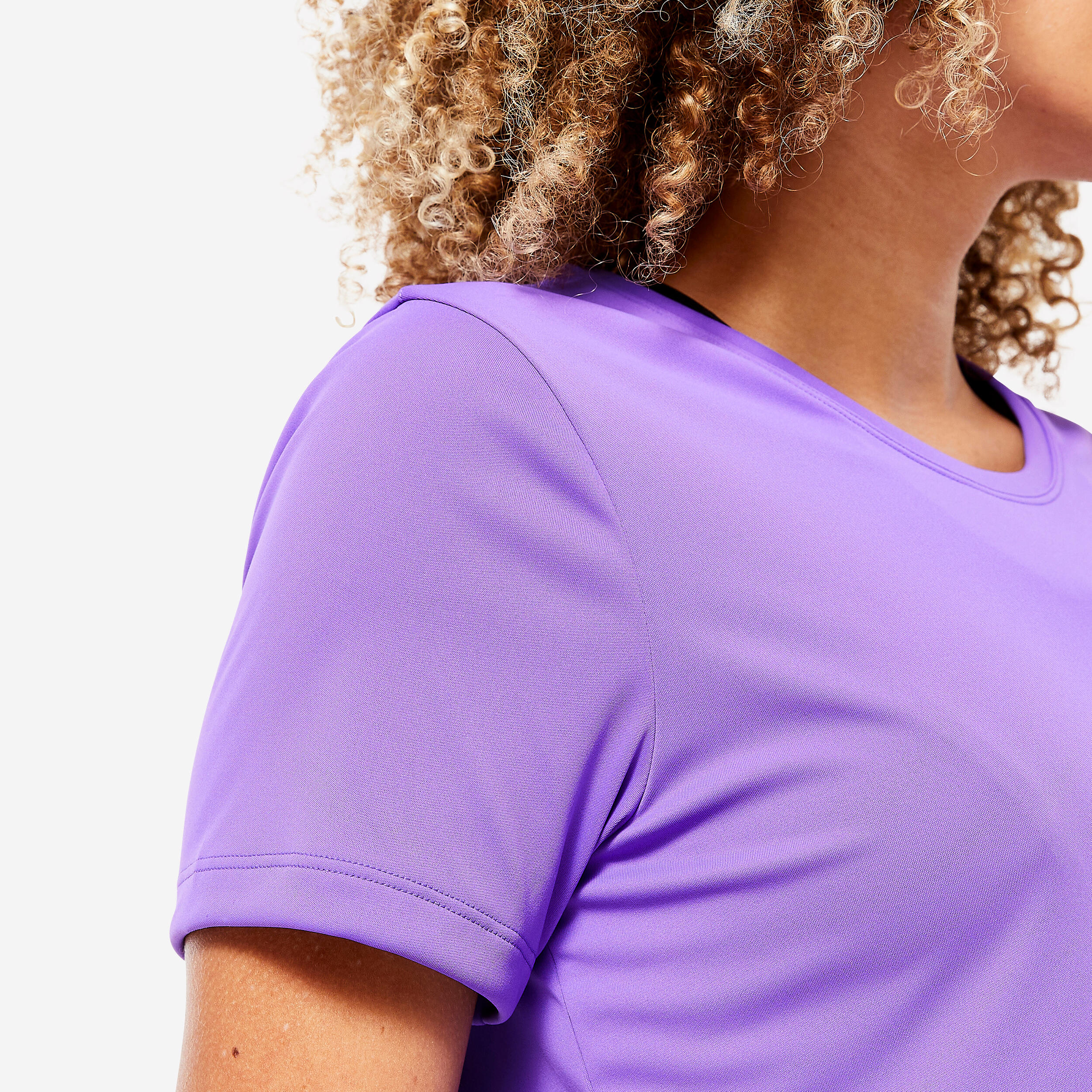 Women's Short-Sleeved Cardio Fitness T-Shirt - Purple 5/6