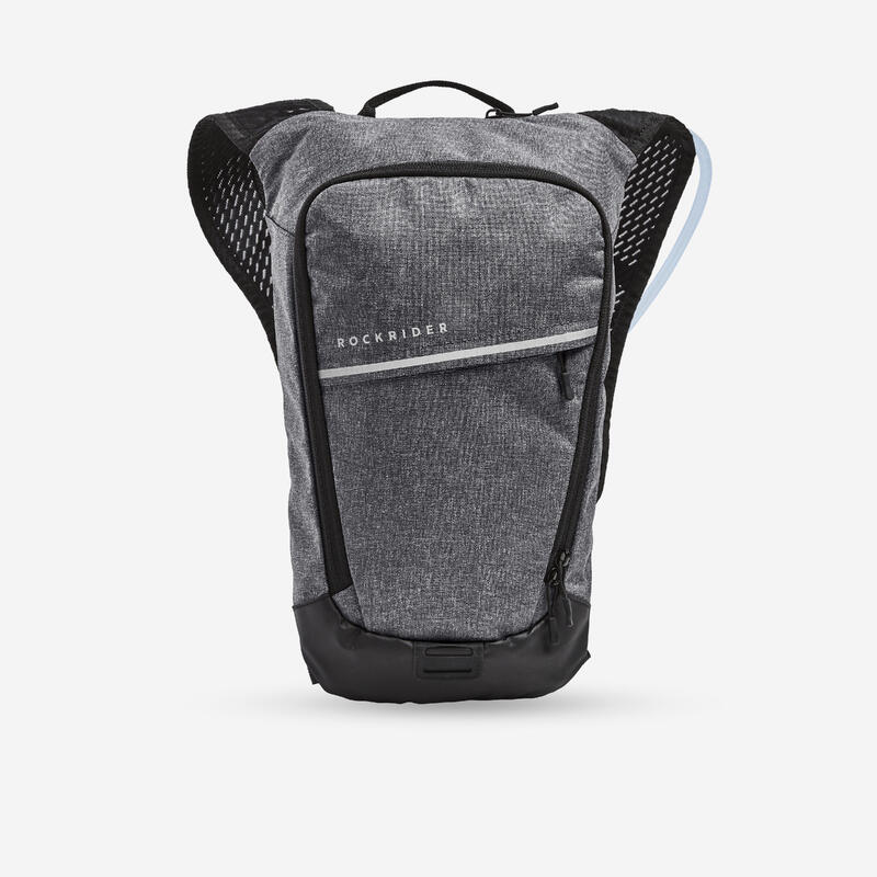 Sac à dos hydratation VTT randonnée 4L/1L eau gris