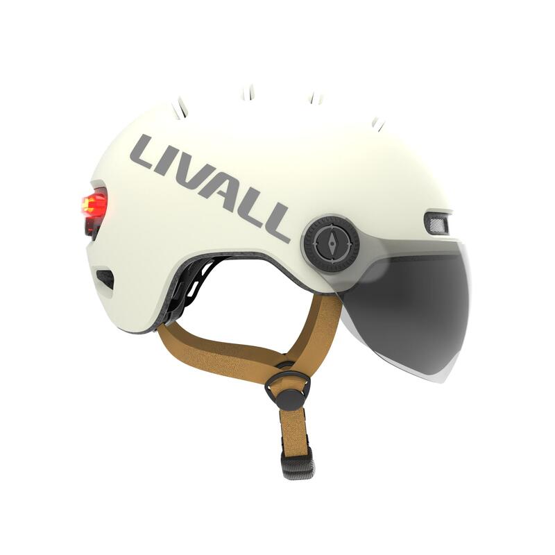 Casco Urban Livall Smart Bianco Luci STOP L23