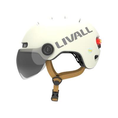 Casco Urban Livall Smart Bianco Luci STOP L23