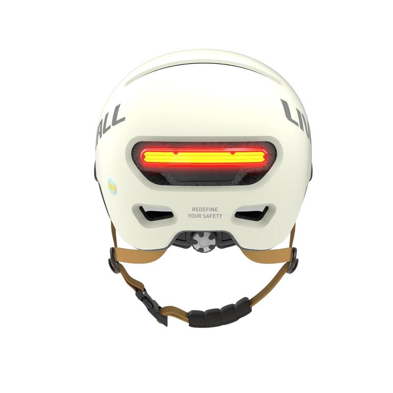 Casco Urban Livall Smart Bianco Luci STOP L23