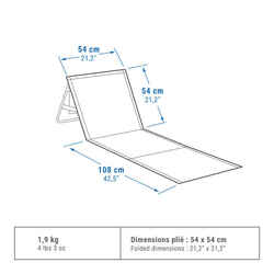 Ultimcomfort folding rug with reclining backrest for camping -160 x 53 cm