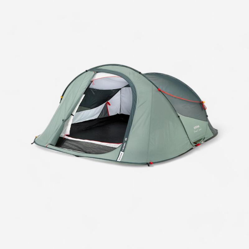 Second Hand - Tenda campeggio 2 SECONDS verde | 3 persone - BUONO