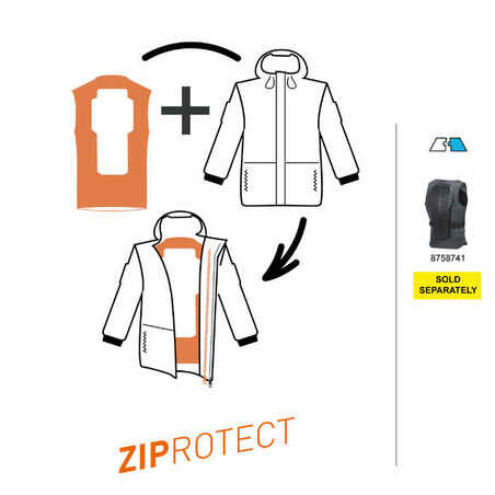 Γυναικείο μπουφάν για snowboard συμβατό με ZIPROTEC SNB 500 - Μπεζ