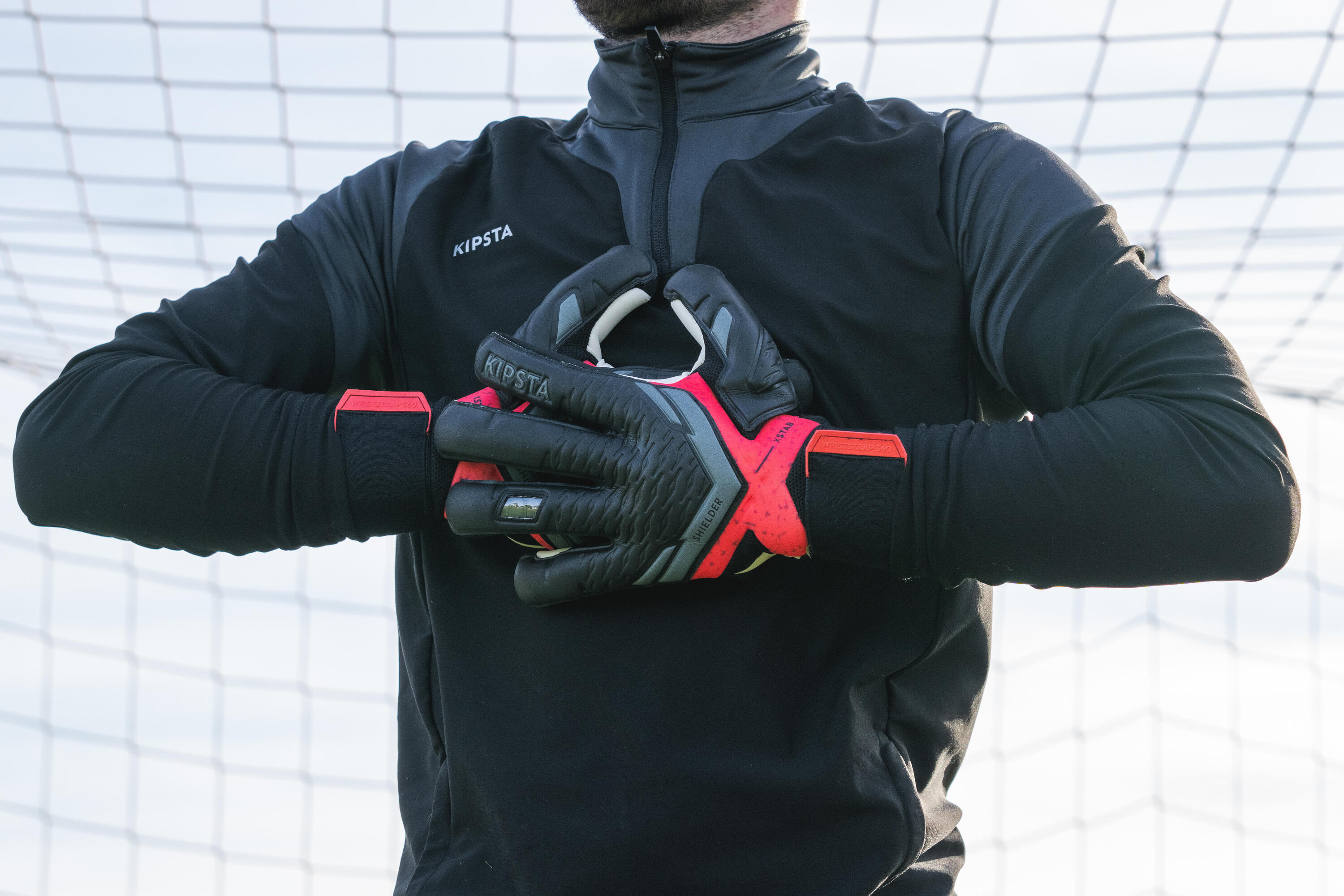 LUVAS DE GUARDA-REDES FUTEBOL ADULTO VRLT 900 COM PROTEÇÃO DOS DEDOS 16/18
