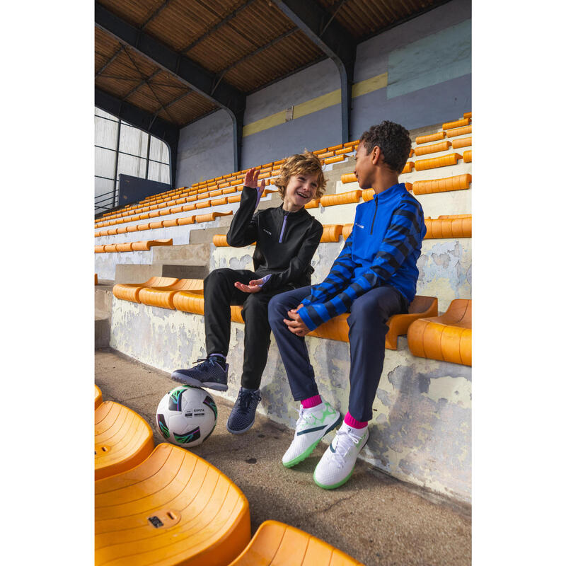 Sweat de football 1/2 zip VIRALTO KIDS bleu et marine