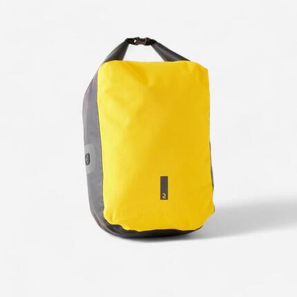 FIETSTAS 500 VOOR BAGAGEDRAGER WATERDICHT DONKERGRIJS 20 LITER