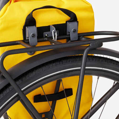 20 L Waterproof Bike Bag for Pannier Rack 500 - Yellow