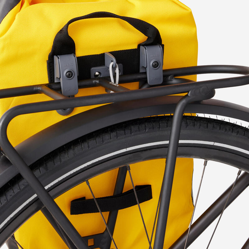 GEANTĂ IMPERMEABILĂ BICICLETĂ PORTBAGAJ 500 20L GALBEN