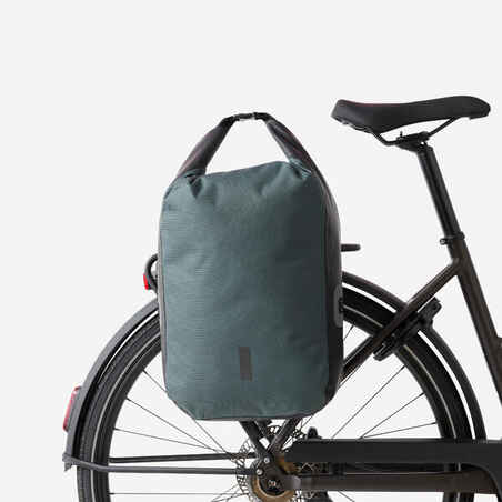 20 L Waterproof Pannier Rack Bike Bag 500 - Dark Grey