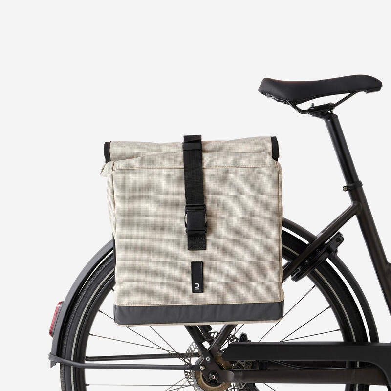 Geantă Dublă Bicicletă 2X20L 500 Bej