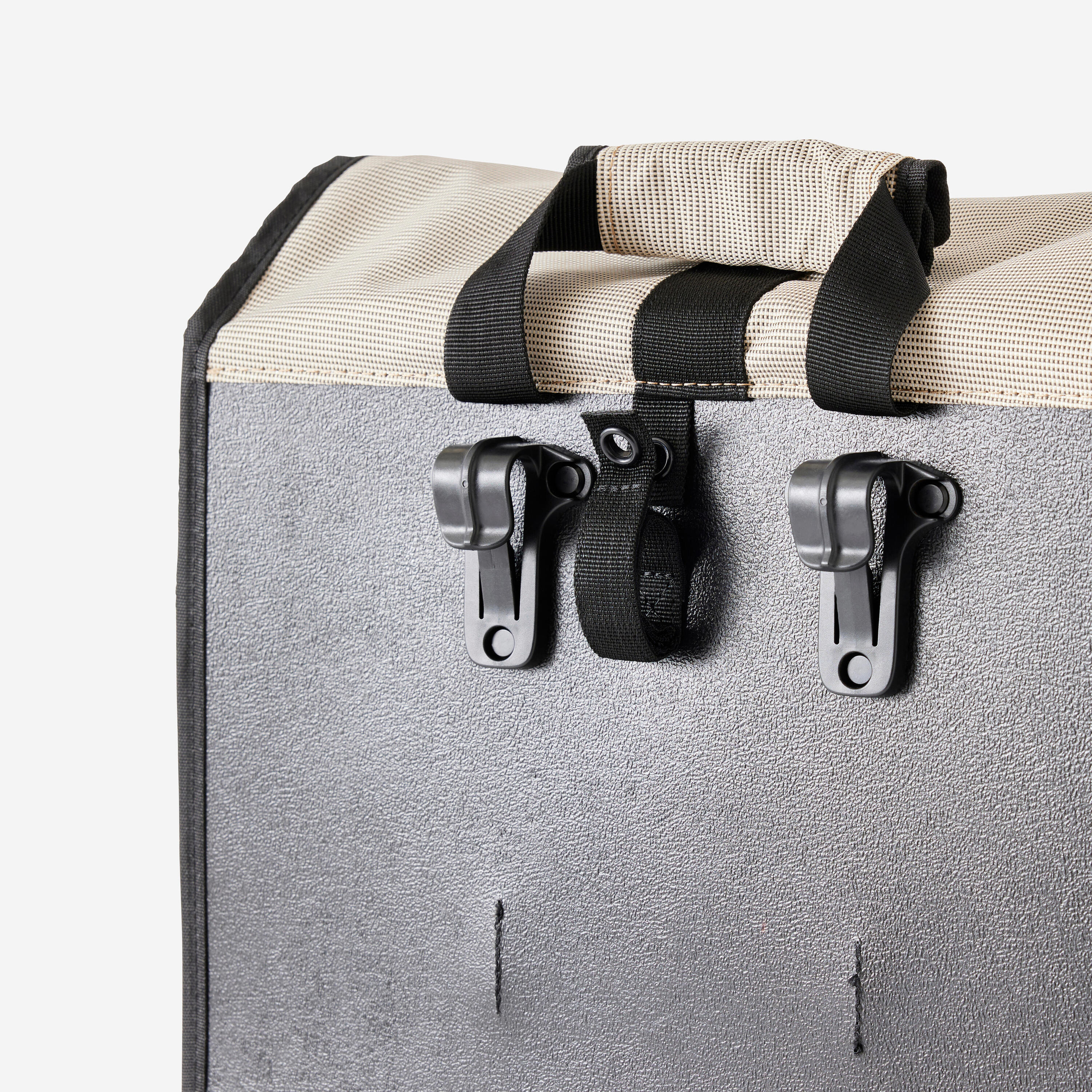 Doppel-Fahrradtasche 500 2 × 20 Liter beige  9/10