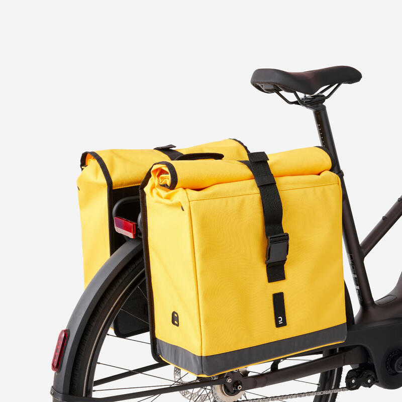 Doppel-Fahrradtasche 500 2 × 20 l gelb 