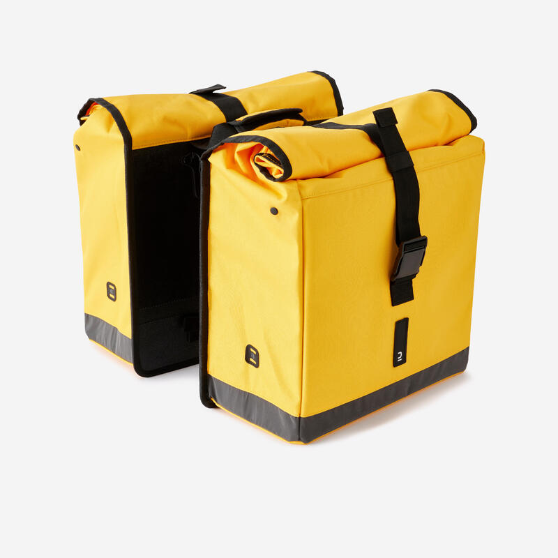 Doppel-Fahrradtasche 500 2 × 20 l gelb 