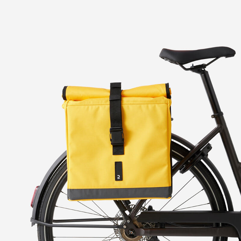 Doppel-Fahrradtasche 500 2 × 20 l gelb 