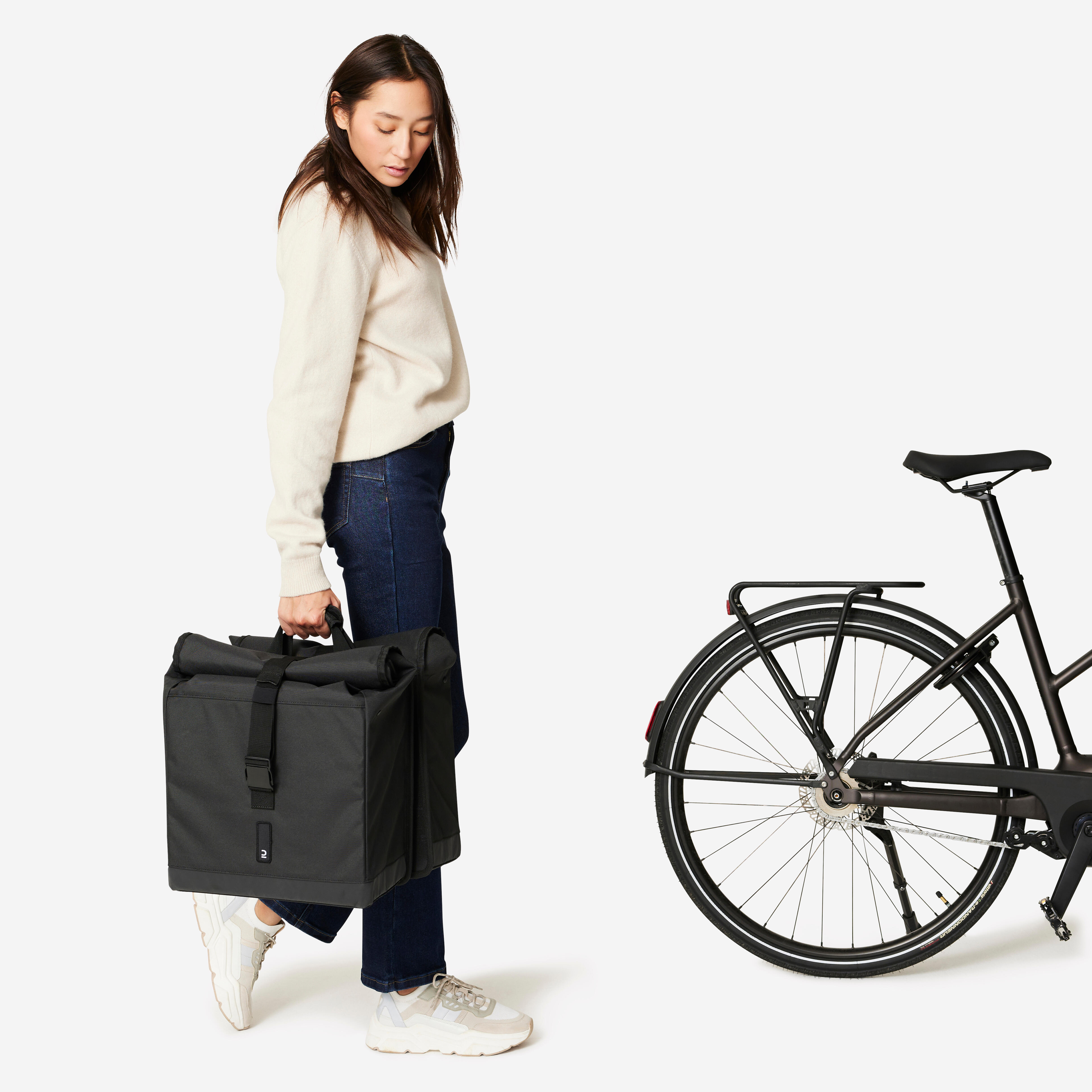 ALFORJA DOBLE BICI 500 NEGRO X 20 L Decathlon