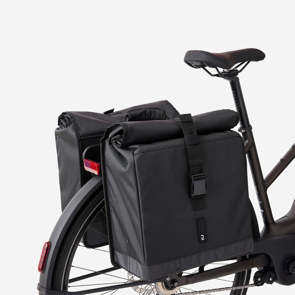Dvojitá taška na bicykel 500 2×20 l čierna