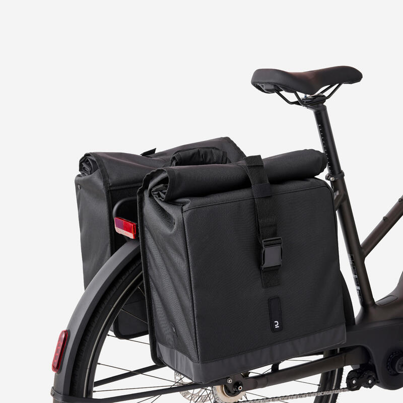 Doppel-Fahrradtasche 500 2 × 20 l schwarz 