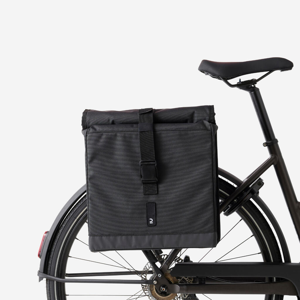 Dvojitá taška na bicykel 500 2×20 l čierna
