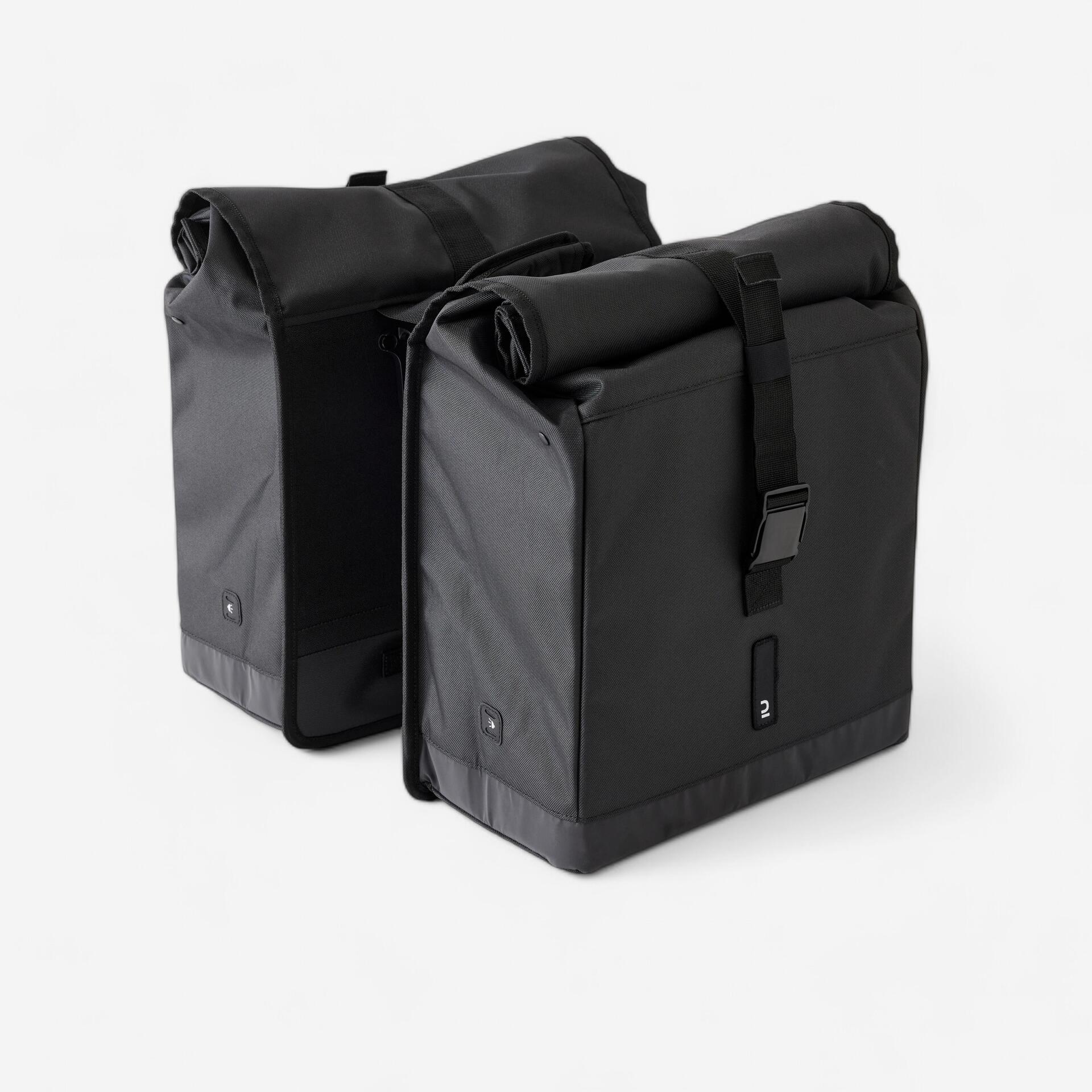 20 L Bike Double Pannier Bag 500 Black