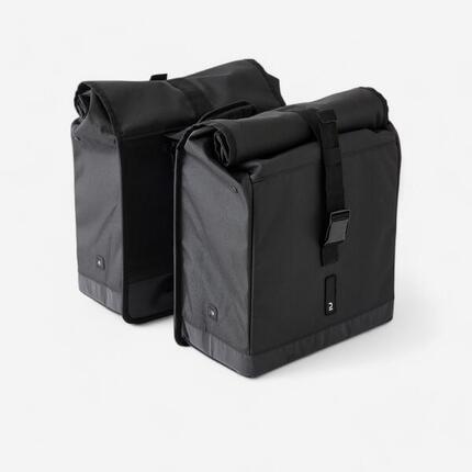 DUBBELE FIETSTAS 500 ZWART 2X20 L