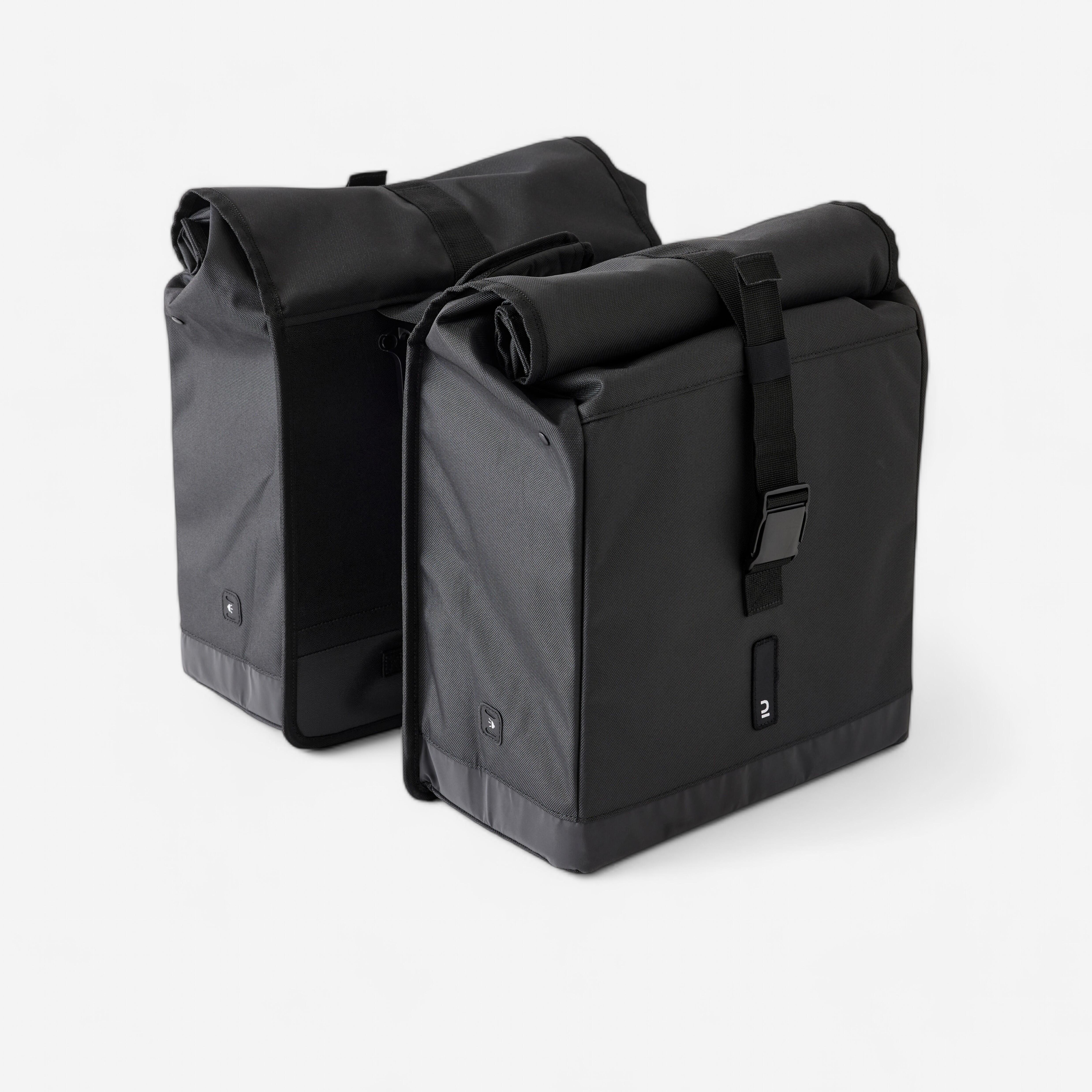 Alforge duplo bicicleta 500 2x20 l preto