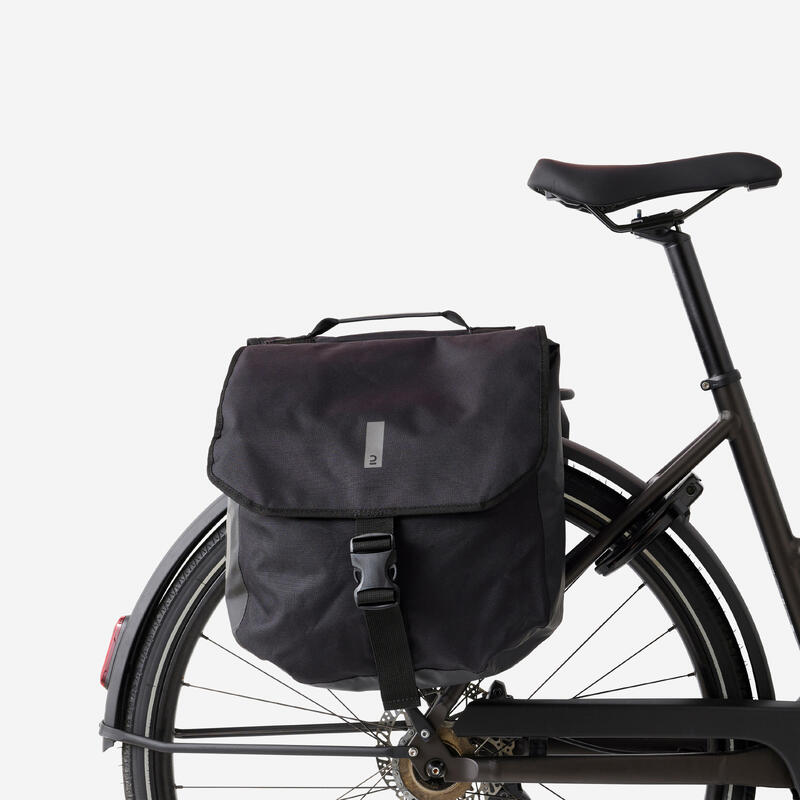 Sakwy rowerowe podwójne Btwin 540 na bagażnik 2x20 l wodoodporne