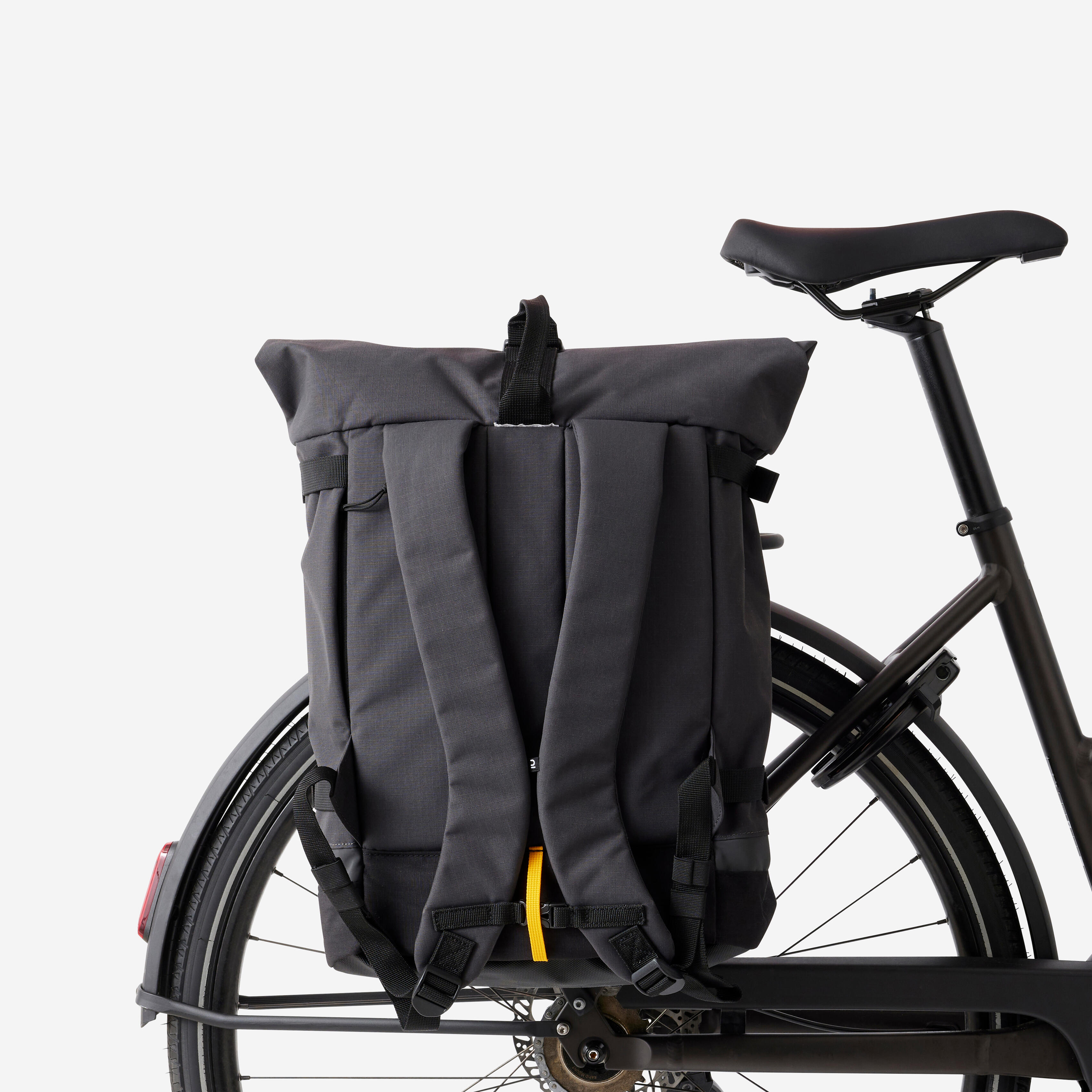 Cycling Single Pannier Rack Backpack 25 L - BTWIN