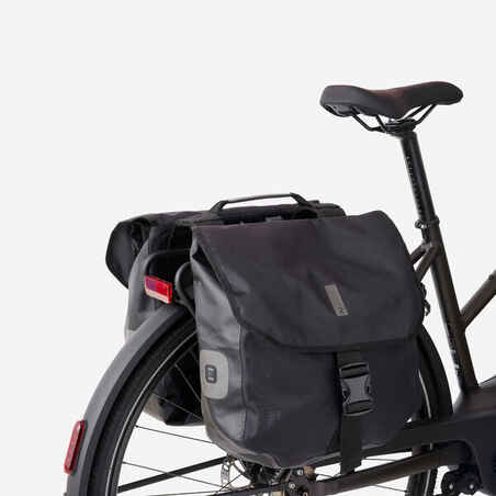 Dvigubas ant dviračio bagažinės tvirtinimas neperšlampamas krepšys „540“, 2x20 l