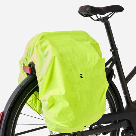 27 L Cycling Double Pannier Rack Backpack - Green/Grey