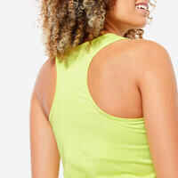 Women's Muscle Back Cardio Fitness Tank Top My Top - Lemon