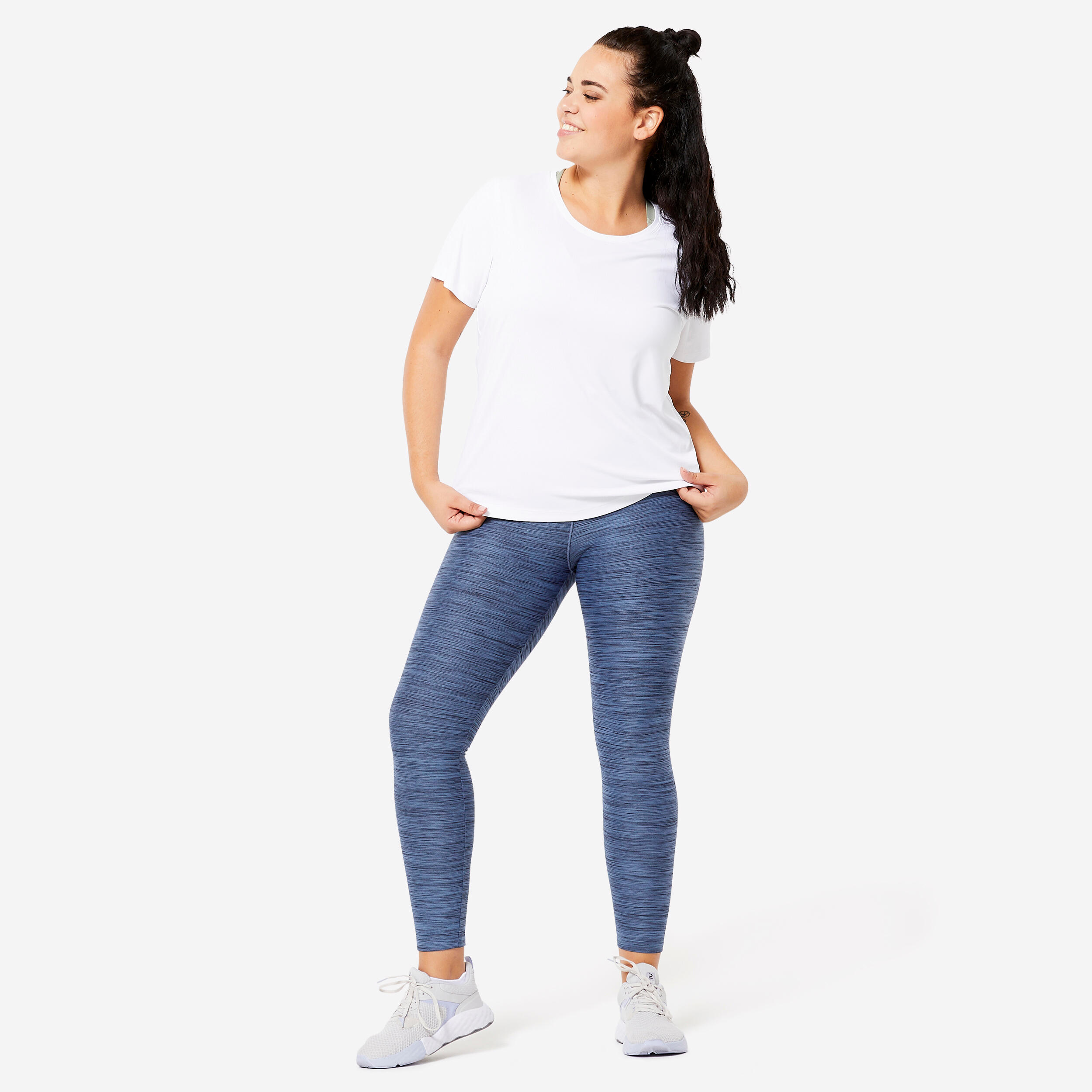 Women's Short-Sleeved Cardio Fitness T-Shirt - White 2/6