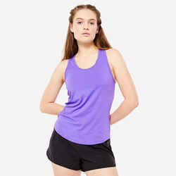 Γυναικείο αμάνικο μπλουζάκι με αθλητική πλάτη My Top για cardio fitness - Μωβ