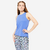 Débardeur de fitness coupe droite femme, bleu lavande