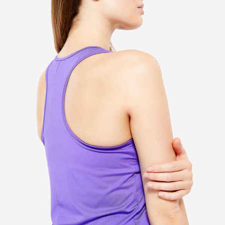 Women's Muscle Back Fitness Cardio Tank Top My Top - Purple