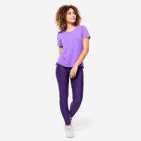 Legging avec poche téléphone Fitness Cardio Femme Violet et Lilas