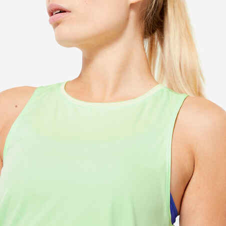 Moteriški kūno rengybos berankoviai marškinėliai, žali