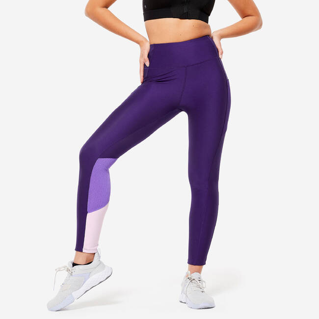 Women Gym Leggings with Phone Pocket - Purple/Lilac