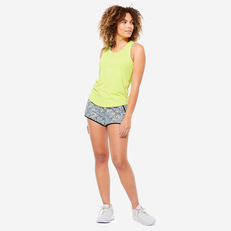 Débardeur dos nageur fitness cardio My Top Femme Jaune Citron