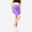 Calções Justos de Cintura Subida Fitness Mulher Violeta