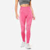 High-Waisted Seamless Fitness Leggings with Phone Pocket - Pink
