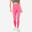 Női leggings fitneszhez FTI 900, magasított derekú, telefonzsebes, rózsaszín 