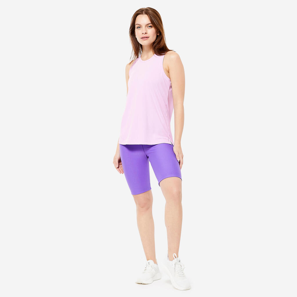 Women's Straight-Cut Fitness Tank Top - Dark Blue