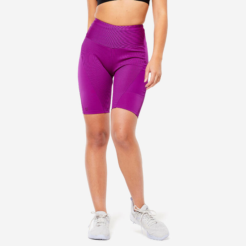 Legginsy fitness damskie Domyos FST 520 krótkie