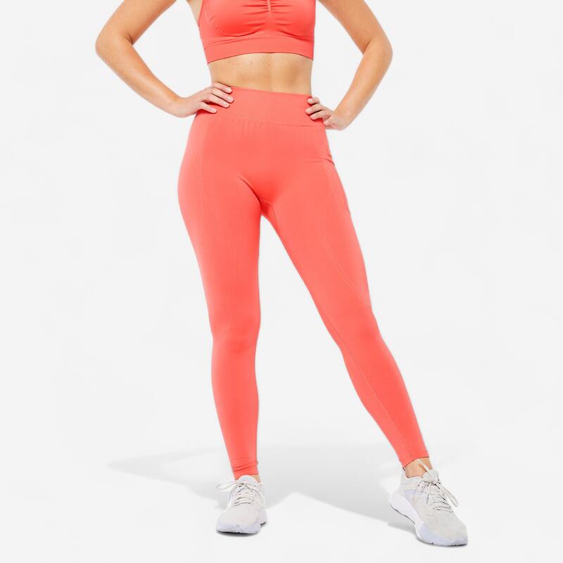 Naadloze booty lift legging voor dames roze